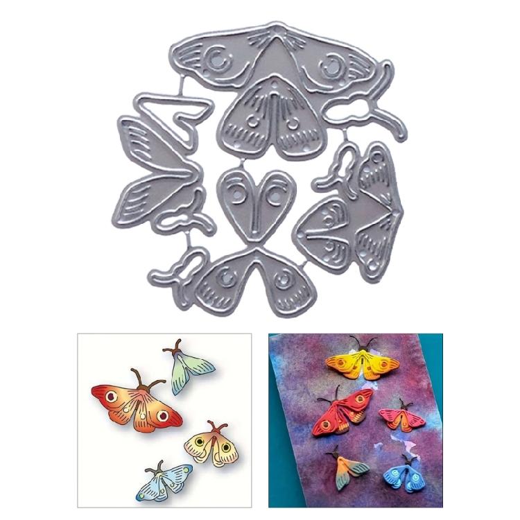 Moth Cutting Dies Templates Molds Embossing Stencils Carbon Steel Die Cuts for Scrapbooking Cards Making Decorations