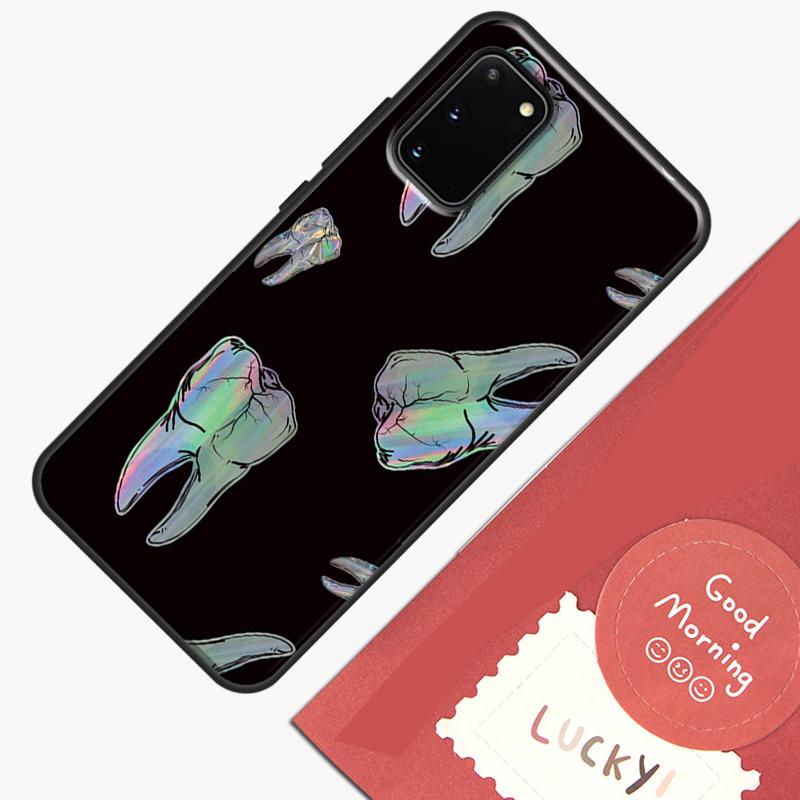 Dentist Tooth Pattern Case For Samsung Galaxy S22 S21 S23 Ultra Note 20 S8 S9 S10 Note 10 Plus S20 FE Back Cover
