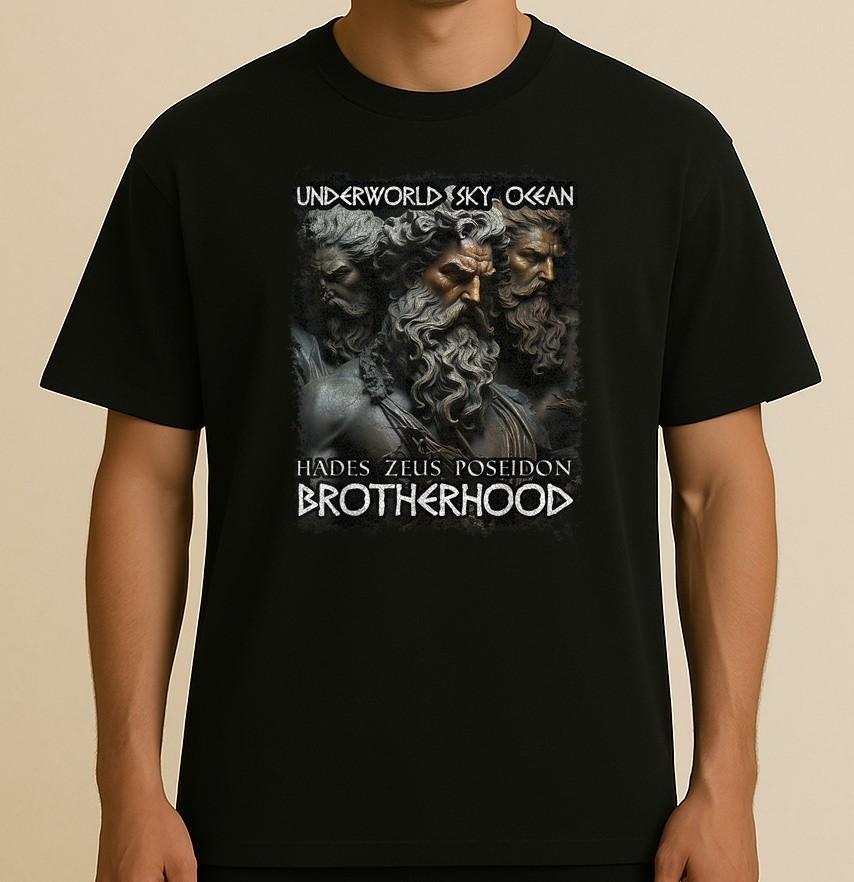 Греческие Боги Зевс Посейдон Аид Греческая Мифология Унисекс Футболка S