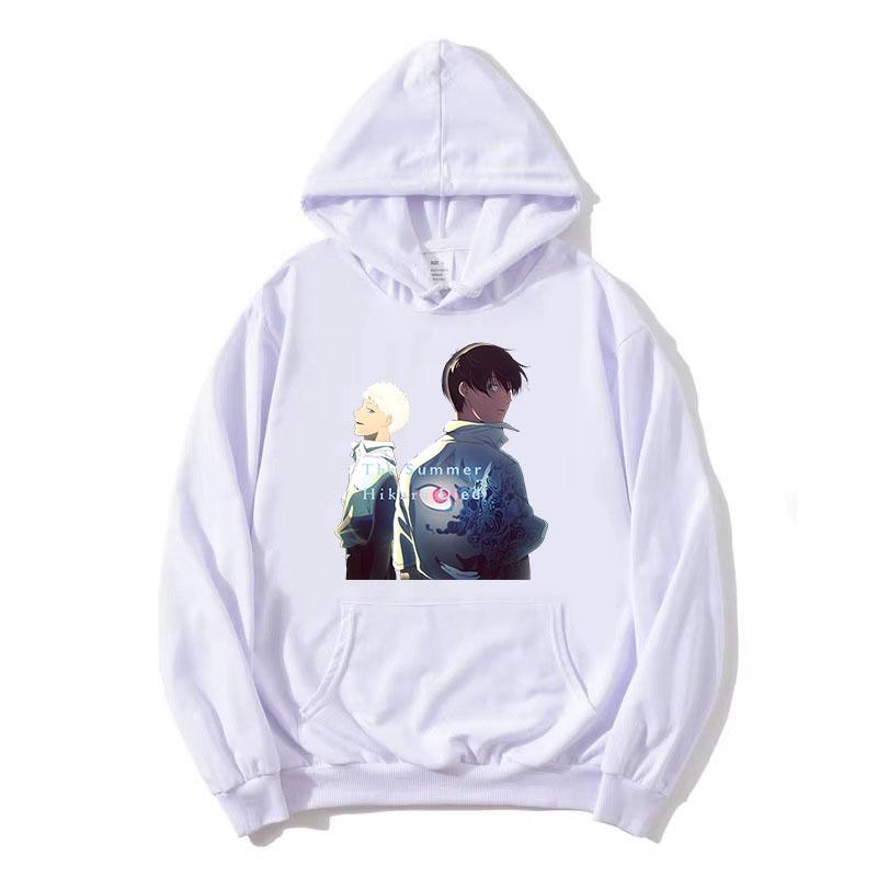 

The Summer Hikaru Died Hoodies Winter Long Sleeve Hooded Sweatshirts Casual Comic Graphic Printing Pullovers Autumn Women Hoodie XS білий