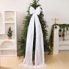 Arge Red Velvets Xmas Bows Holiday Decor Xmas Tree Toppers Ribbons Solid-Color Elegant Festive Charm For Christmas Atmosphere