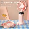 Hand-Held Fan LED Display USB Hanging Neck Portable Small Electric Fans Home Office Desktop Folding Summer Air Cooling Fan 1PC