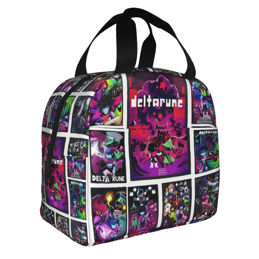 It's TV Time Computer Game Deltarune Insulated Lunch Bag for Women Resuable Thermal Cooler Lunch Box Office Work School