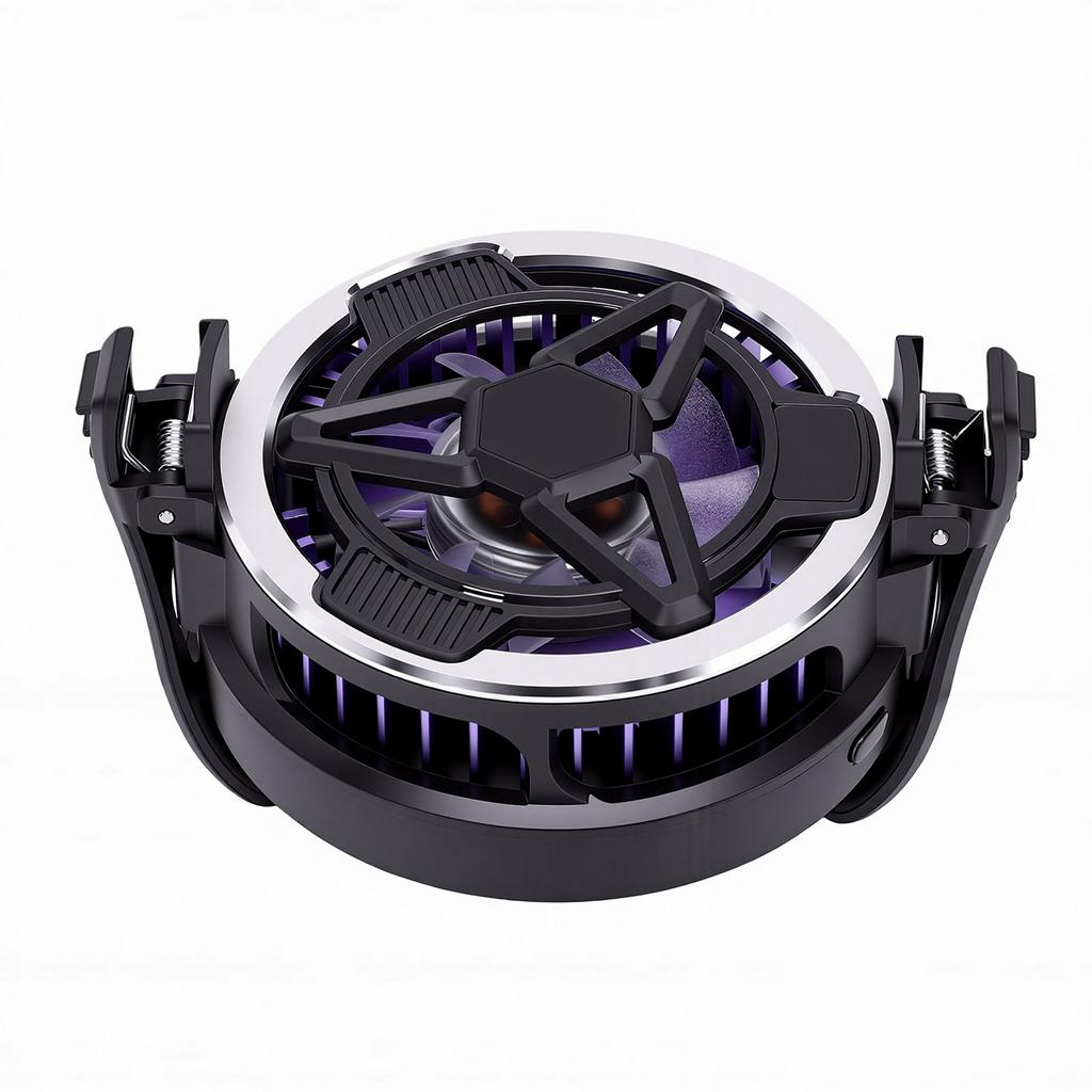 Magnetic Phone Cooler with 15W Wireless Charging Phone Cooling Fan RGB Lights Fit for IOS Phone Tablet