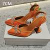 2025 Satin High Heels Women'S Bow Sexy Rhinestone Pointe Women'S Shoe Wine Glass Everything Stylish