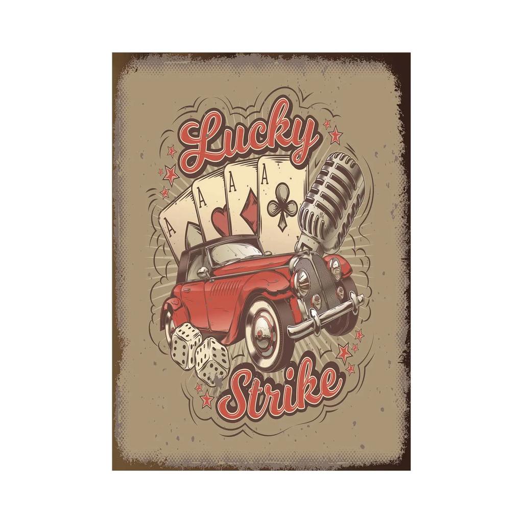 pc Vintage Rock Music Metal Poster Tin Signs Retro Guitar Rock Party Metal Plates Wall Art for Bar Pub Home Wall Art Decor