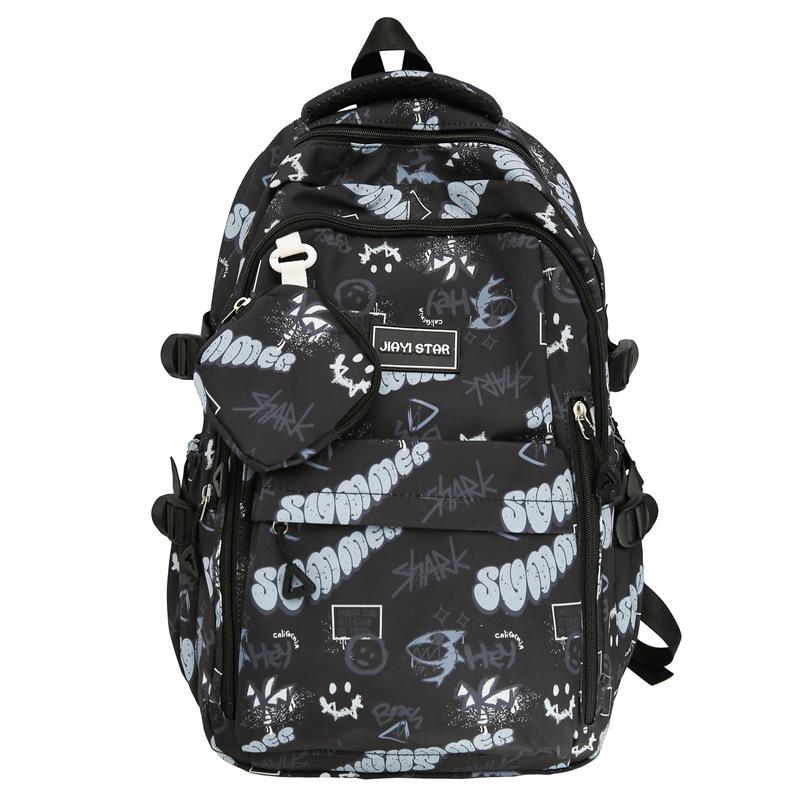 Граффити Принт Школьный Ранец Мужской Класс 4-6 Рюкзак С Монетницей зелёный — фото 23