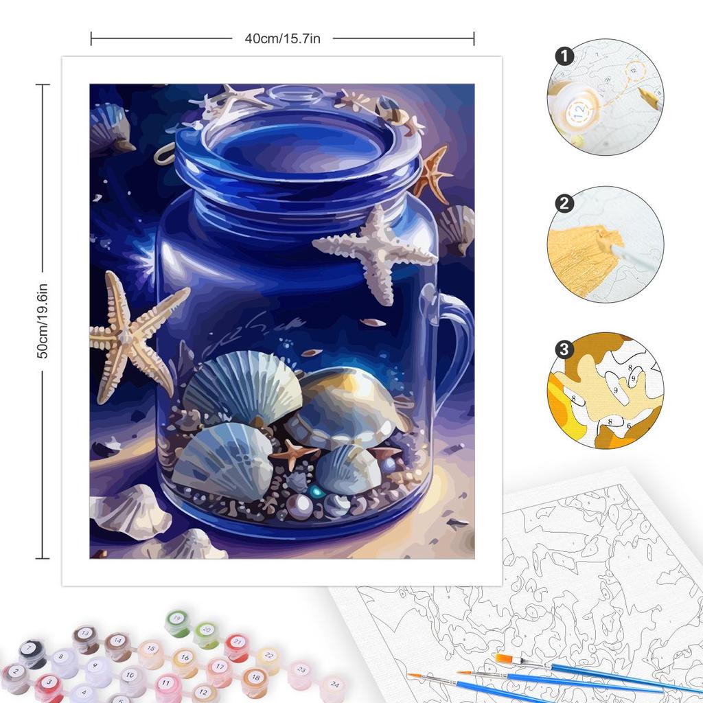 Frame Diy Painting By Numbers For Adults Kits Glass Bottles Handpainted Starter Kit For Home Decors 40x50cm