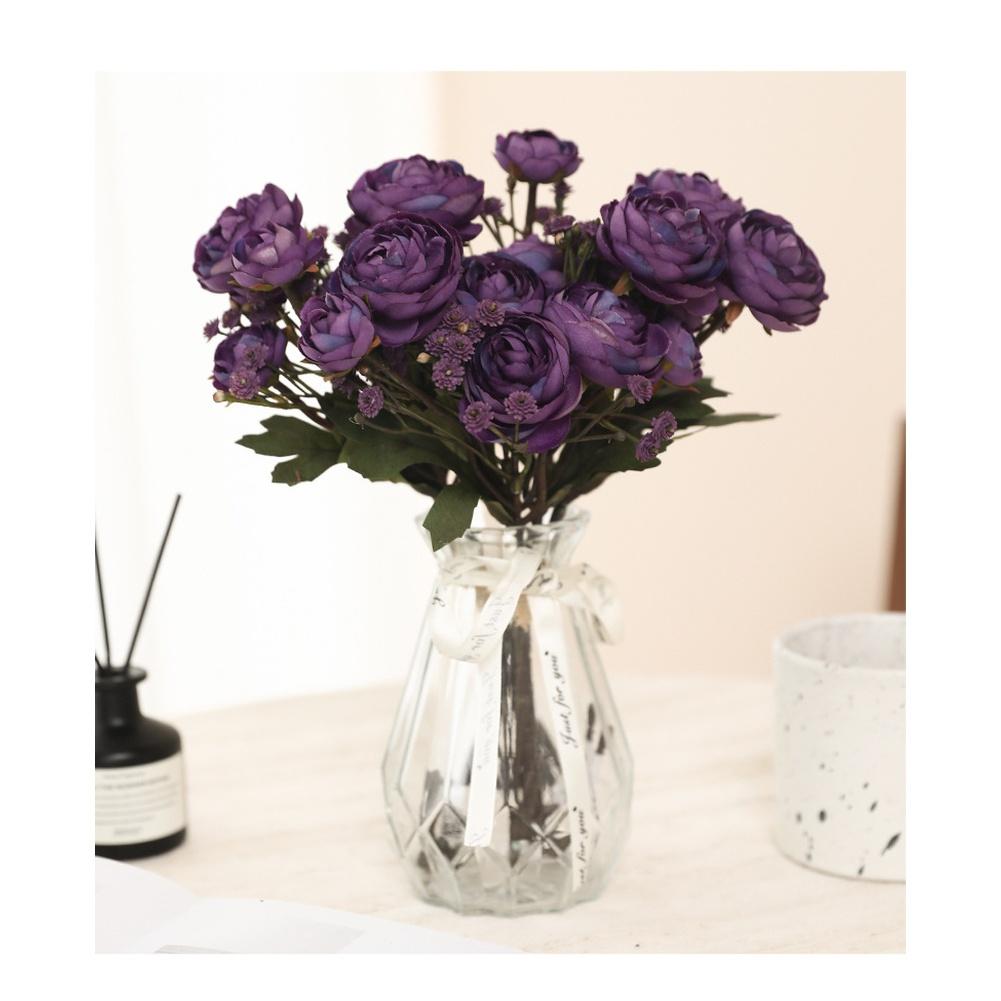 Sztuczna Kamelia Jedwabna Tkanina Bukiet Kwiatów Kamelii DIY Dekoracja Ślubna Domowa 32x12cm Dekoracje Stołowe Części Kamelii