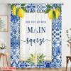 2pcs 2D flat printing Curtain She Found Her Main Squeeze_a Polyester Without Electricity Festive Holiday Use for Holiday Decor