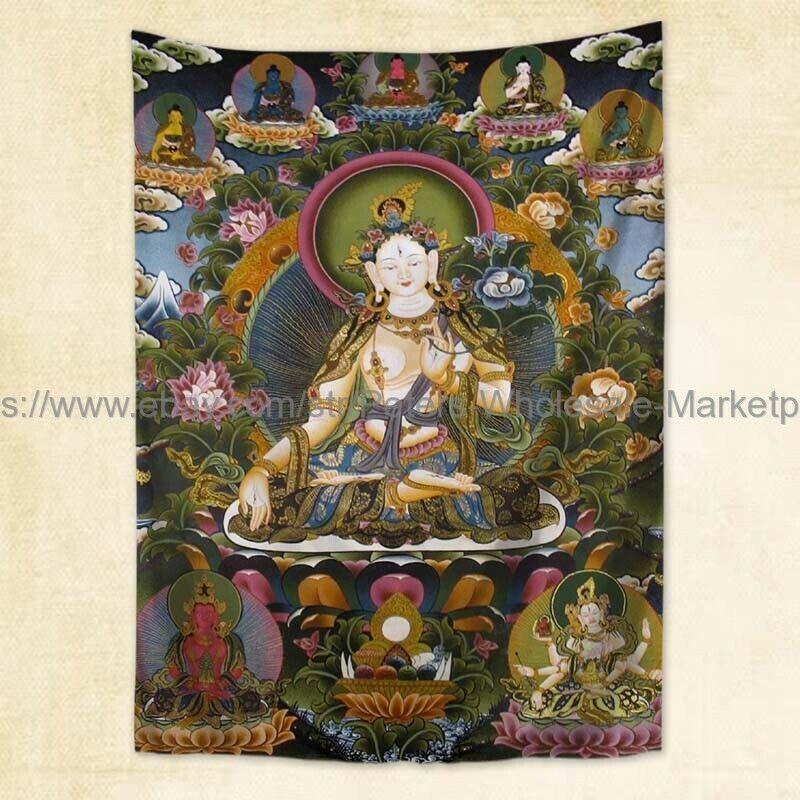 Tapestry Poster of the Tibetan thangka of White Tara 75x100