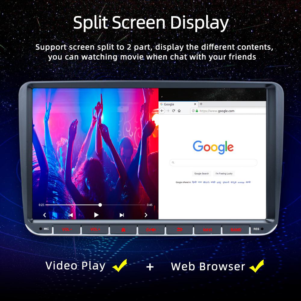 9 Inch Android Car Multimedia Video Player Universal Stereo Carplay Gps For Volkswagen