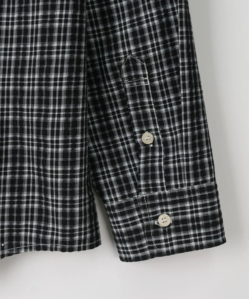 INDUST Summer Roy Wrinkle Check Shirt_Black
