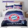 Custom Name FC Bayern München Pattern Bedding Quilt Set  Home Decoration  Gift (1 * duvet cover + 2 * pillowcase  without core)