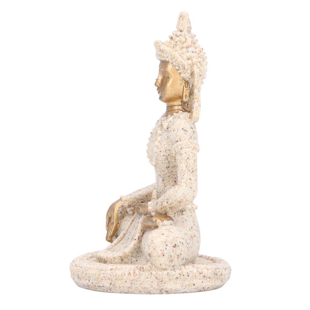 Buddha Statue Artisan Craftsmanship Clear Engraving Strong Frost Resistance Resin Meditating Buddha