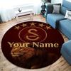 Galatasaray S Custom Name Round Area Rug,Carpet Rug for Living Room Bedroom Sofa Playroom Decor,Non-slip Floor Mat