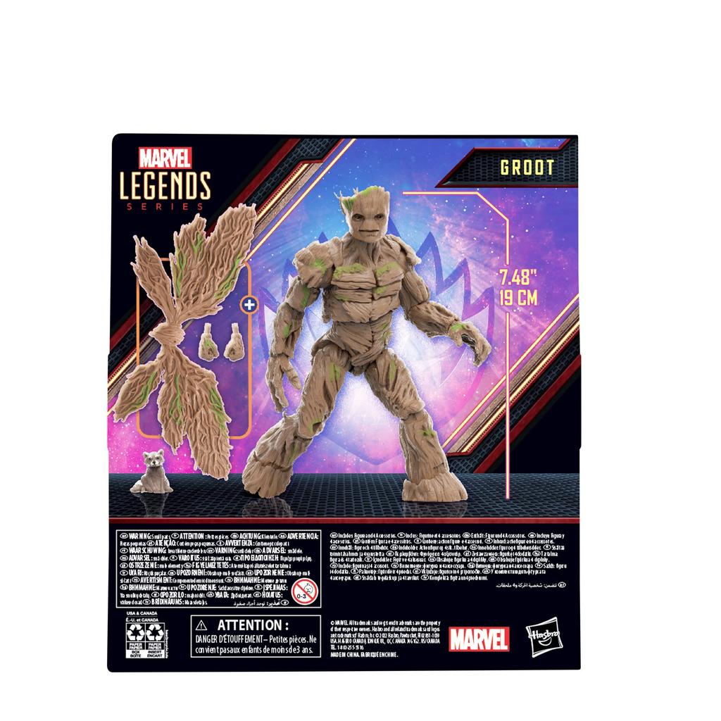 Hasbro Marvel Legends Series Guardians of the Galaxy 3 Action Ages 4 and Authentic Groot, Vol. 6-inch (15cm) Figure, Up, F6482,