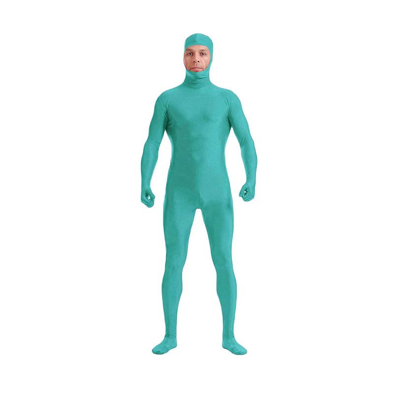 Fluorescent Color Zentai Invisible Jumpsuit Cosplay Costume Bodysuits Halloween Skin Tight Suit Stretch Disappearing Jumpsuit