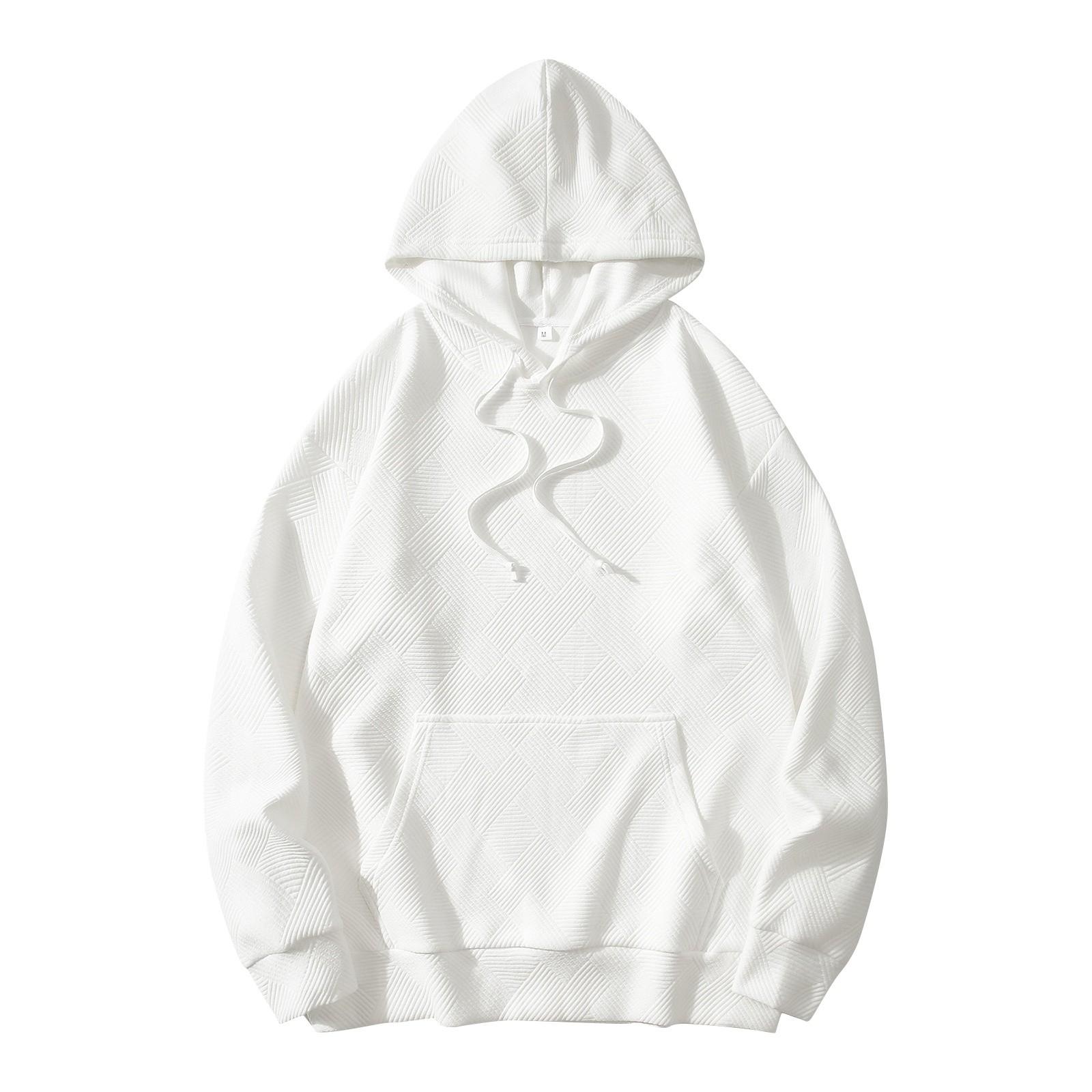 

Мужская однотонная полосатая осенняя повседневная толстовка с капюшоном, длинный рукав, пуловер, толстовка XXL белый