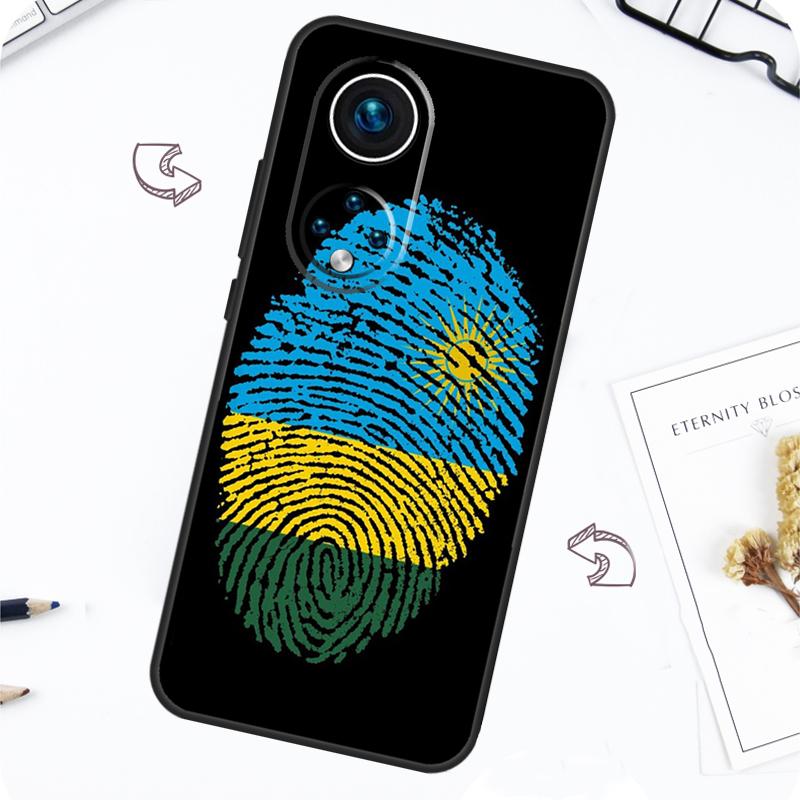 Rwanda Flag Coat Of Arms Case For Honor Magic 7 Pro 5 6 Lite Honor 200 Pro 50 70 90 X8b X9a X8a X8 X9 X9c X9b Cover