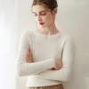 Damen Pullover aus 100% reinem Kaschmir, schmale Passform, Rundhalsausschnitt, Herbst/Winter 2025 Kollektion.