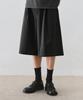 DRAW FIT Pinstripe Long Bermuda Slacks [Charcoal]