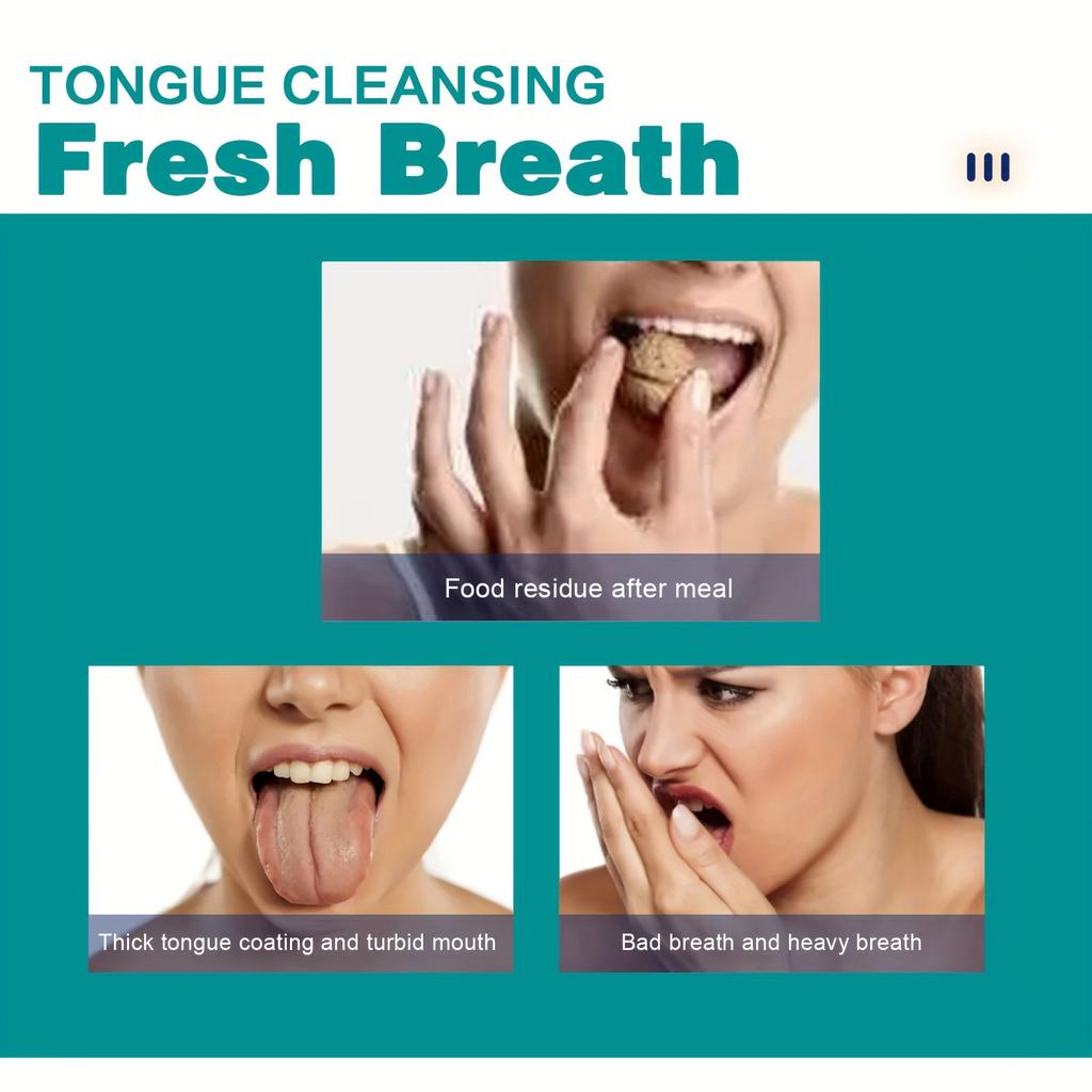 1/2Pcs Stainless Steel Tongue Cleaning,Effective Oral Care With Tongue Scraper, Brush, Clearing Tool  For Bad Breath Reduction