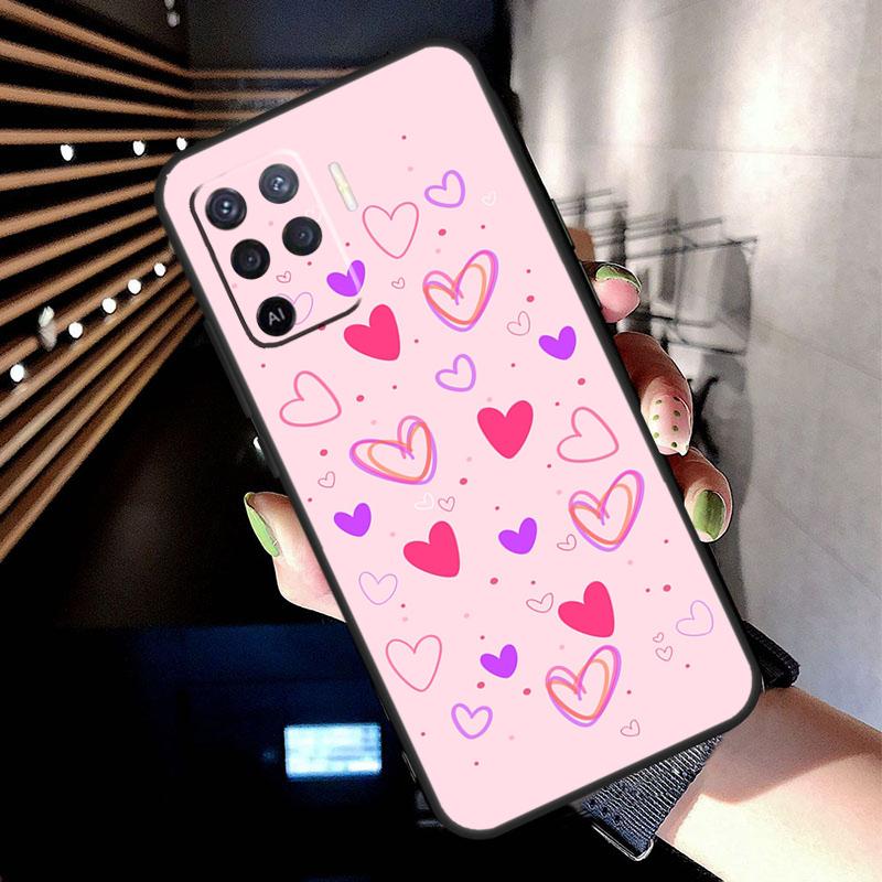 Heart Cartoon Girls Case For Oppo A78 A98 A18 A38 A58 A60 A80 A40 A77 A57 A17 A74 A54 A94 A96 A76 A16 A15 A5 Pro