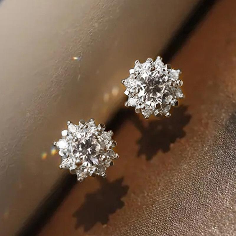 1 Paar Stilvolle Ohrringe mit schlichtem geometrischem Schneeflocken-Design Ohrringe für Alltagsaccessoires