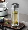 Clear Double-Layer Borosilicate Glass Tea Infuser Tumbler