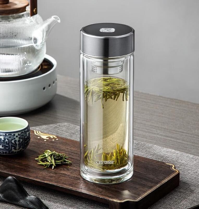 Double Wall Glass Tea Infuser Bottle