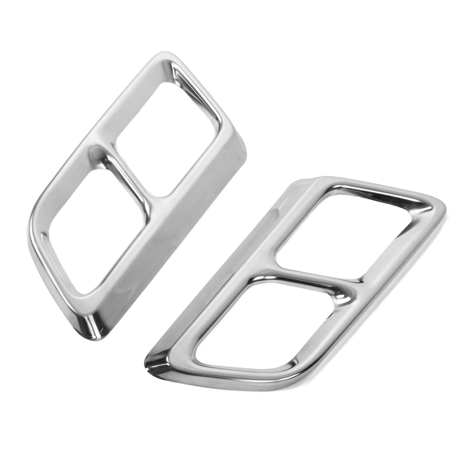 

2pcs Exhaust Tip Trim FourOut Tail Throat Frame Replacement for Cadillac XT6 202021(Light Color )
