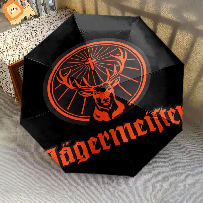 Royal Stag Emblem Folding Umbrella 8 Paraphenoid Bones Durable Travel Gift Printing