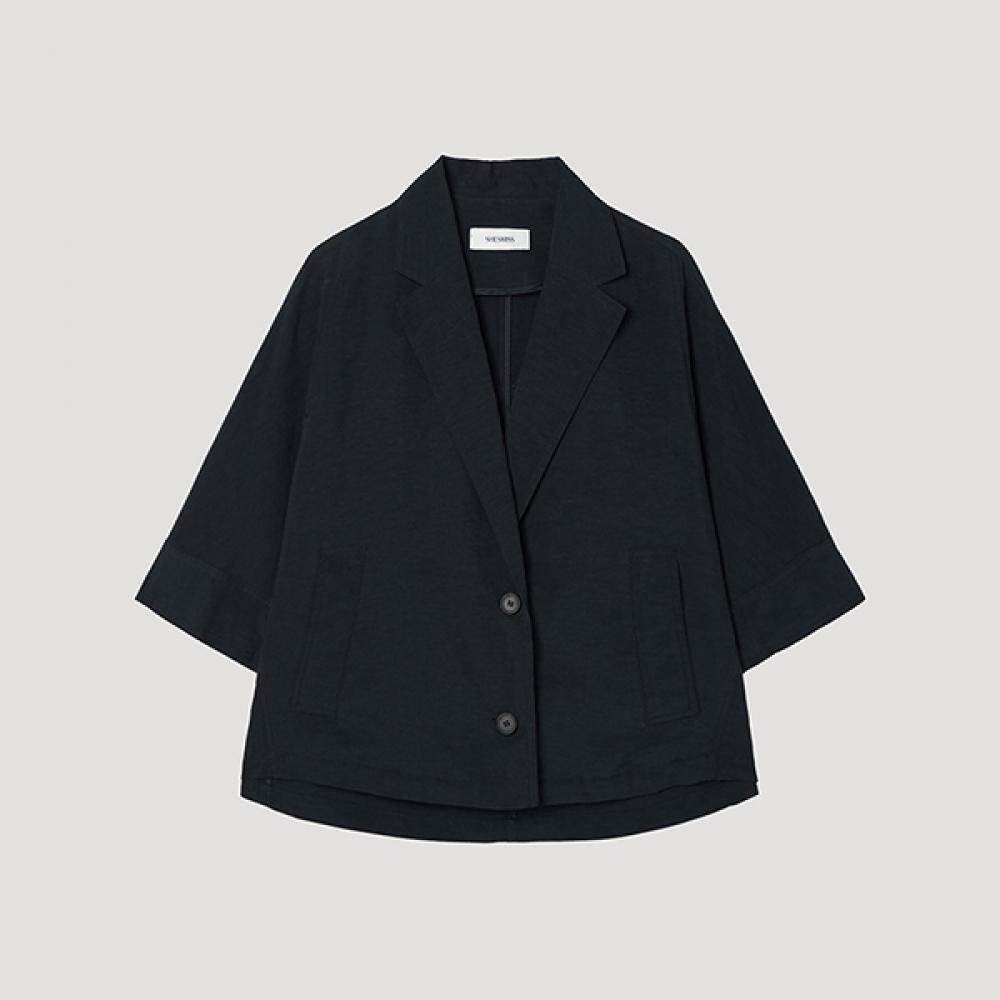 

[She S miSS] Linen Blend Single Jacket Swwjkp22100 Na navy/55