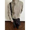Men's High-End Retro Motorcycle Jacket – Autumn/Winter Vibe, High Street Trend Style Utility Outerwear
