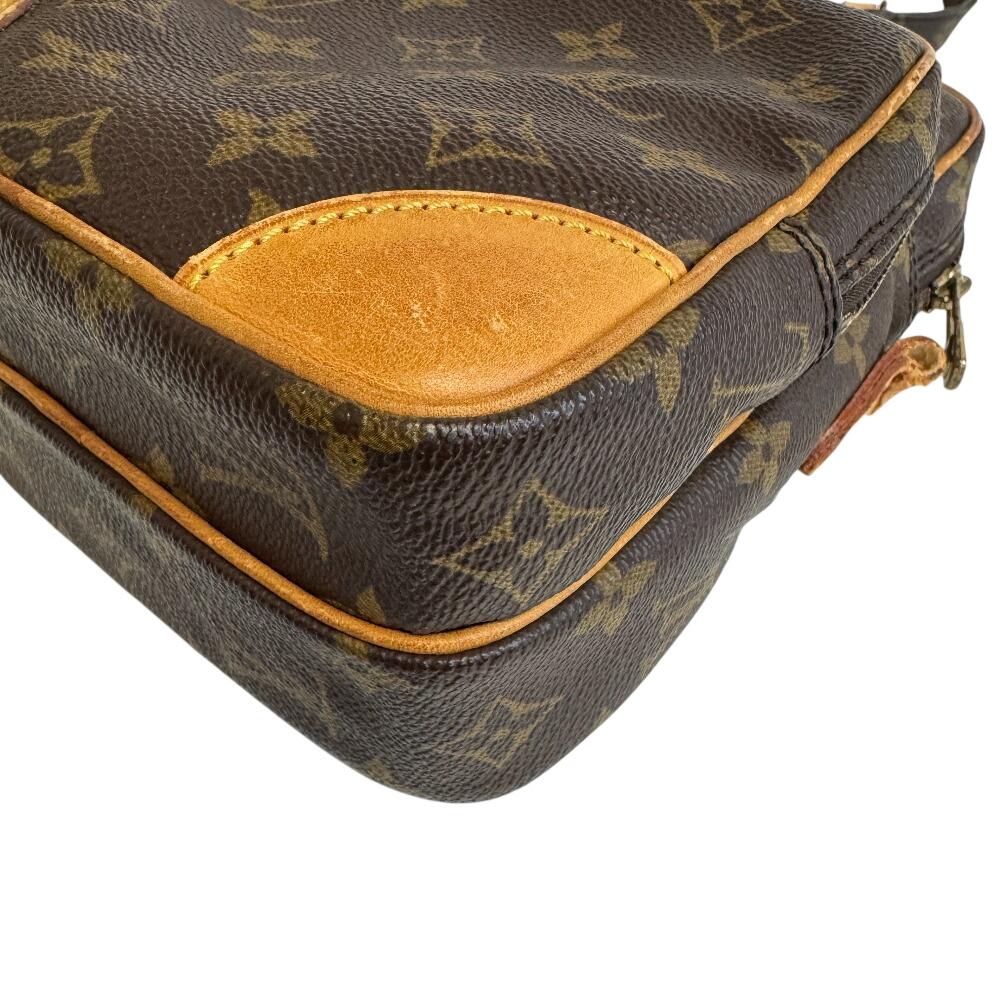 Louis Vuitton Pochette Monogram Leather Amazon Shoulder Bag Brown Leather Mens Used