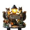 Squirrel Decorative Garden Stake 2D Creative for Flower Bed Outside Backyard