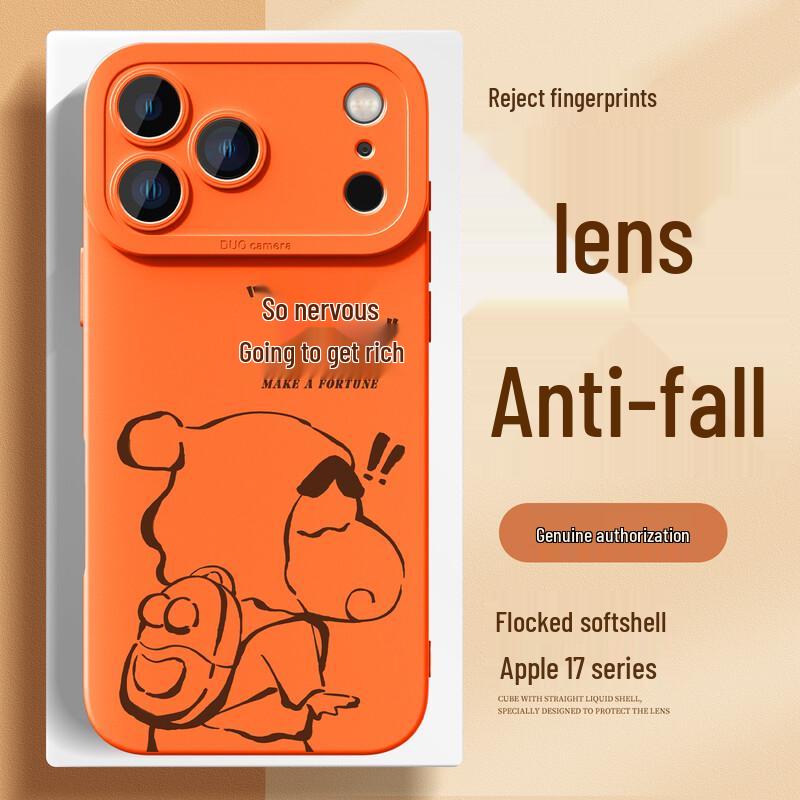 Cartoon Anti-Fall Soft Silicone iPhone Case with Full Lens Protection