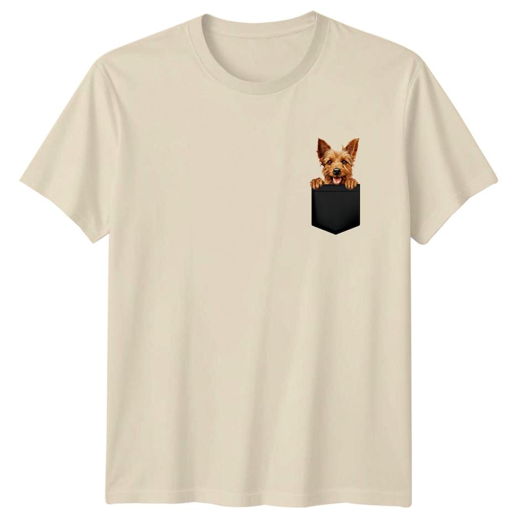 Terrier Dog In Pocket Animals Dogs Unisex Unisex Unisex Graphic Tee