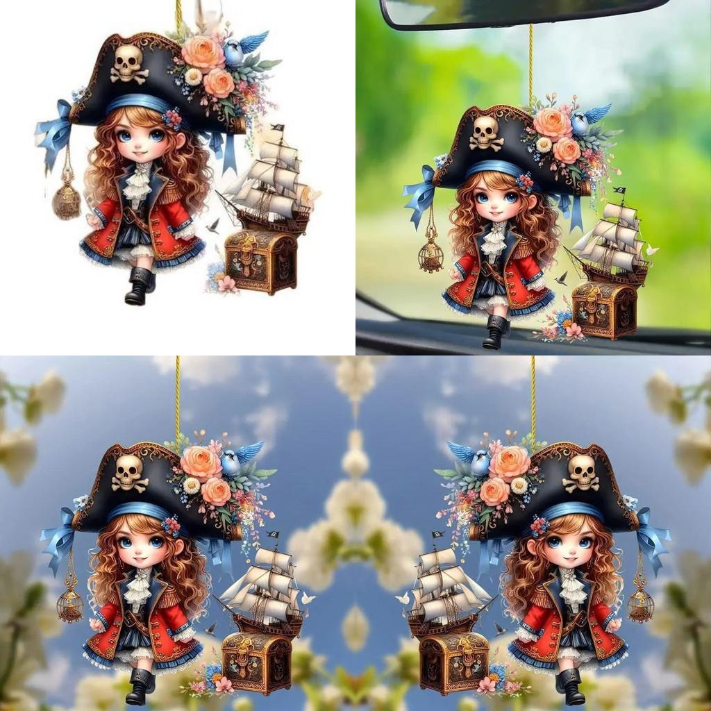 Accessory Interior Car Acrylic Cartoon Girl Pendant Halloween Themed Decoration