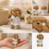 Süßer Cocker Spaniel Hund Harzfigur im Bademantel Wischend - Schreibtisch Dekoration Ornament Geschenk