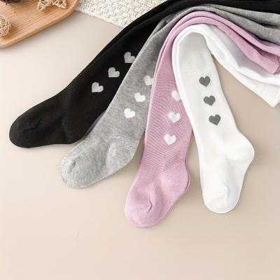 Baby Girls' Combed Cotton Long Stockings, Soft Breathable Leggings for Infants Toddlers, A-Class Quality Long Socks for Spring