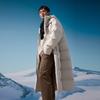Anta Speed Warm Hot Technology Water-Resistant Duck Down Long Hooded Down Jacket Men outerwear Milled-Gray 952447910-2