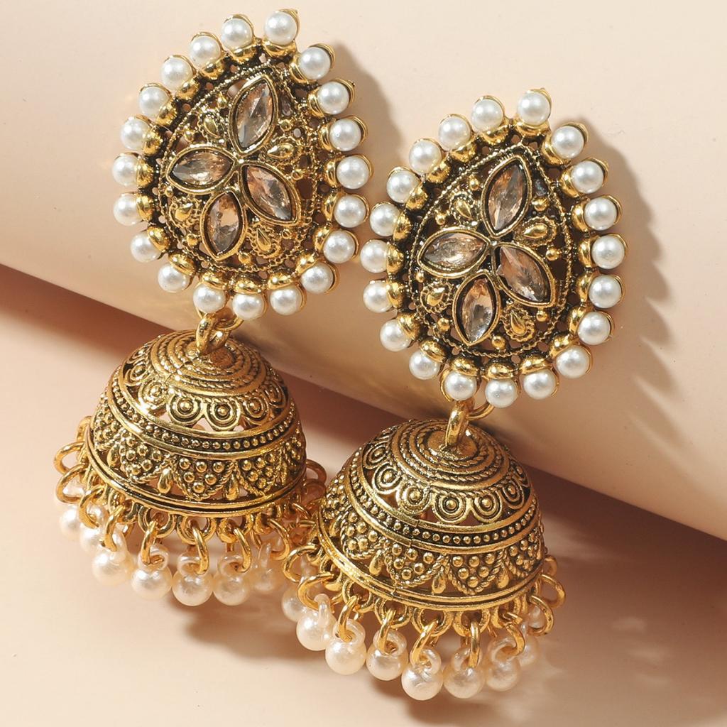 Carved Style, Light Luxury Style, Ethnic Style, Foreign Trade Earrings