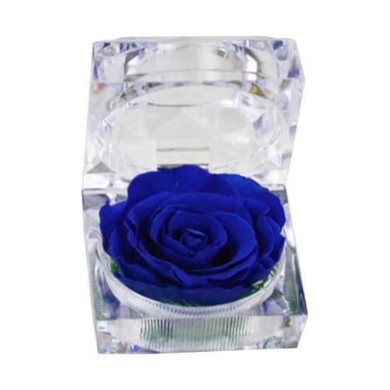 Romantic Ring Box Handmade Plastic Nice-looking Forever Rose Jewelry Box for Anniversary