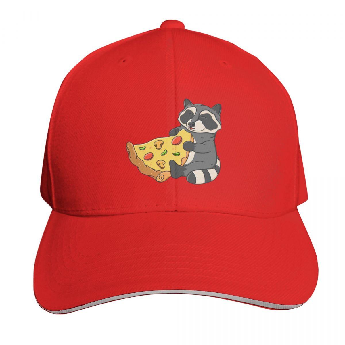 Raccoon Pizza Baseball Cap custom caps Luxury Unisex cap Trucker Cap Hood Women Caps Unisexs