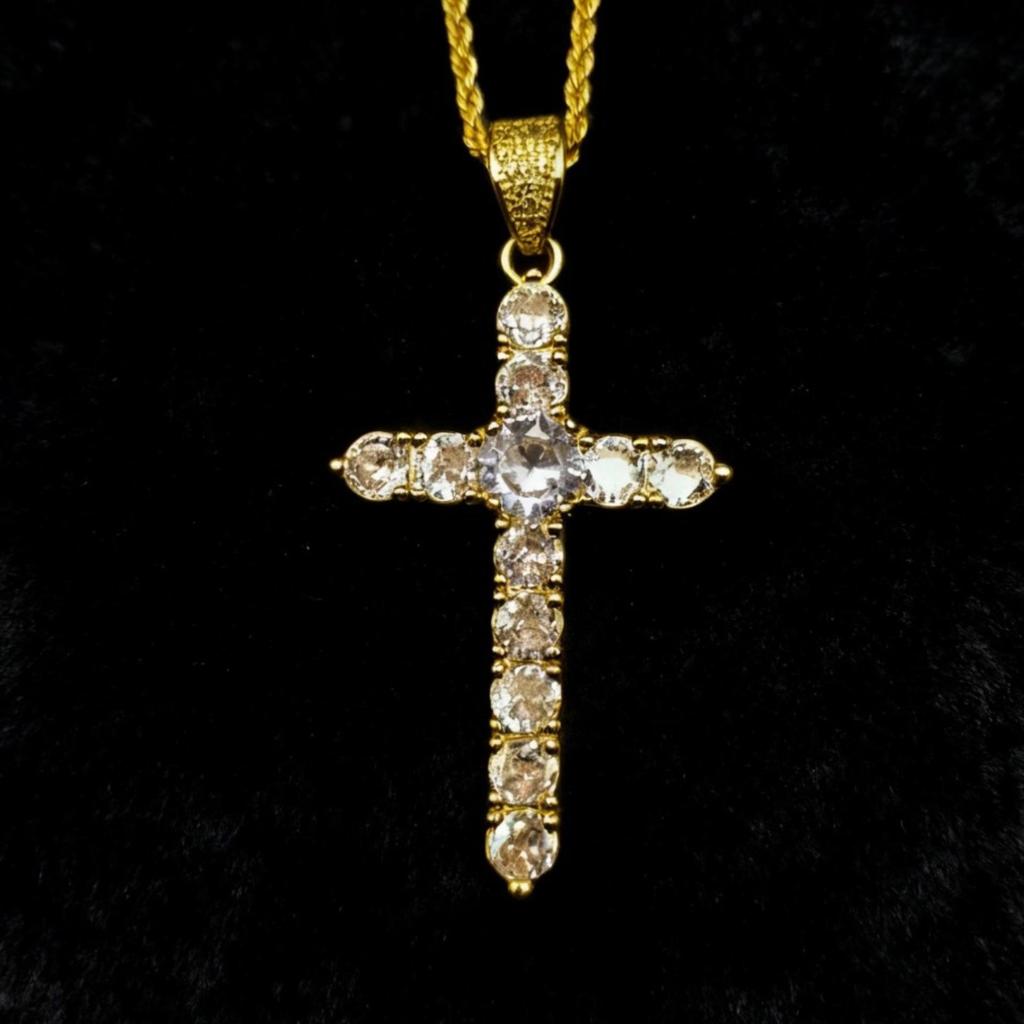 Trendy European Vintage Cross Pendant Necklace for Women - Personalized Hip Hop Jewelry