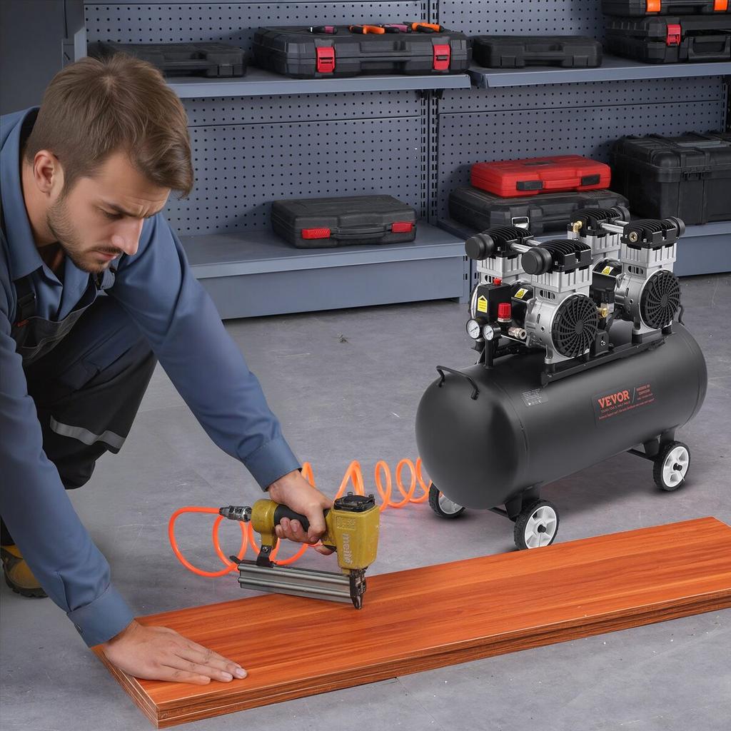 Air Compressor Compact Portable Oil Free Compressor 20 Gallon 90 PSI