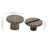 10Pcs Flat Head Rivets Stud Knurled Brass Fasteners for Belts Backpacks Furnitures Bronze