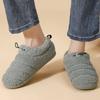 Fashion Indoor Warm House Plush Slippers Women 2025 Winter Faux Fur Flat Heel Cotton Shoes Woman Slip On Non Slip Cotton Slides Female